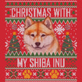 Ugly Sweater Christmas with My Shiba Inu - Adult Unisex Long Sleeve T-Shirt