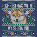Ugly Sweater Christmas with My Shiba Inu - Adult Unisex Crewneck Sweatshirt