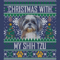 Ugly Sweater Christmas with My Shih Tzu - Adult Unisex Crewneck Sweatshirt