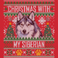Ugly Sweater Christmas with My Siberian Husky - Adult Unisex Long Sleeve T-Shirt