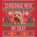 Ugly Sweater Christmas with My Silky Terrier - Adult Unisex Long Sleeve T-Shirt