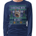 Ugly Sweater Christmas with My Silky Terrier - Adult Unisex Long Sleeve T-Shirt
