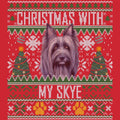 Ugly Sweater Christmas with My Skye Terrier - Adult Unisex Long Sleeve T-Shirt