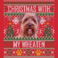 Ugly Sweater Christmas with My Soft Coated Wheaten Terrier - Adult Unisex Long Sleeve T-Shirt
