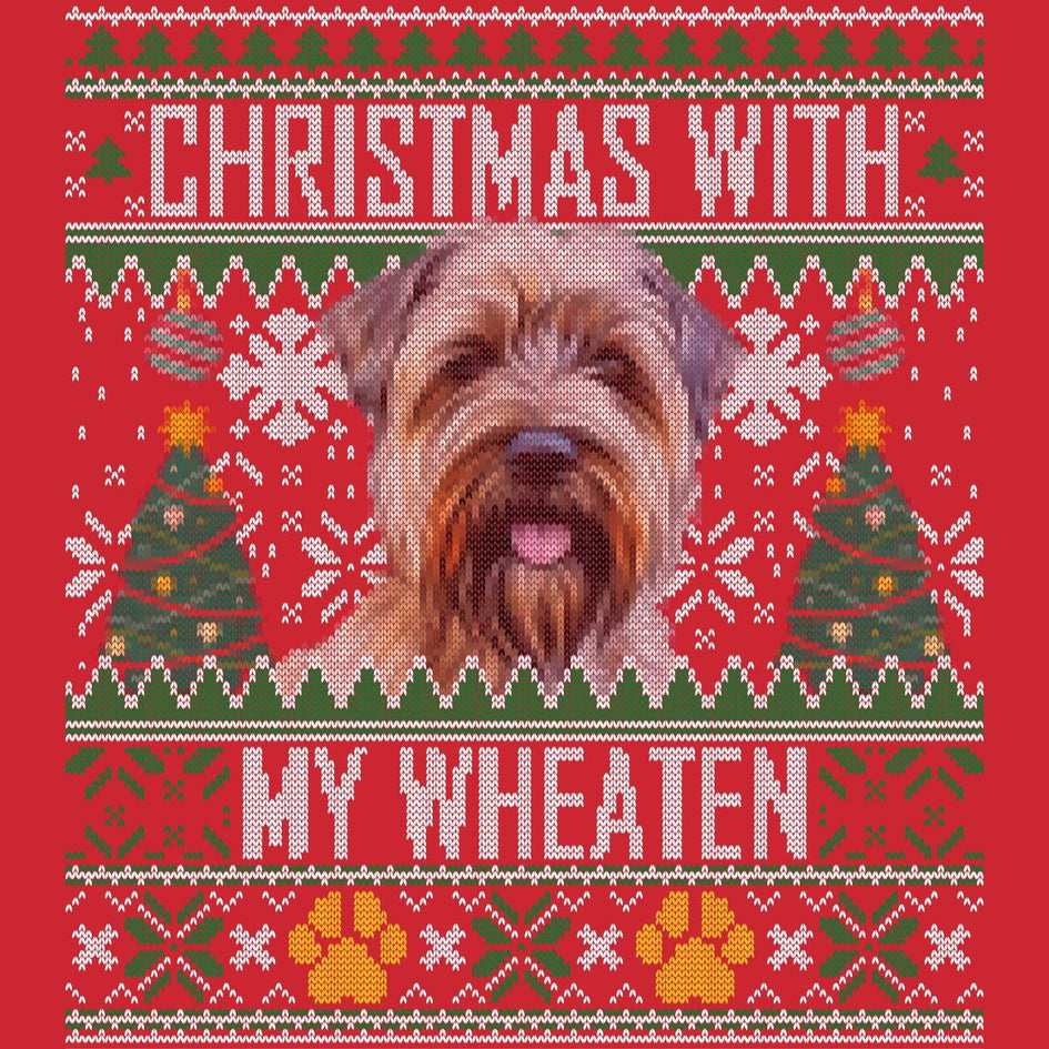 Ugly Sweater Christmas with My Soft Coated Wheaten Terrier - Adult Unisex Long Sleeve T-Shirt