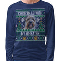Ugly Sweater Christmas with My Soft Coated Wheaten Terrier - Adult Unisex Long Sleeve T-Shirt