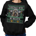 Ugly Sweater Christmas with My Soft Coated Wheaten Terrier - Adult Unisex Crewneck Sweatshirt