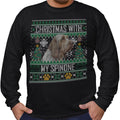 Ugly Sweater Christmas with My Spinone Italiano - Adult Unisex Long Sleeve T-Shirt