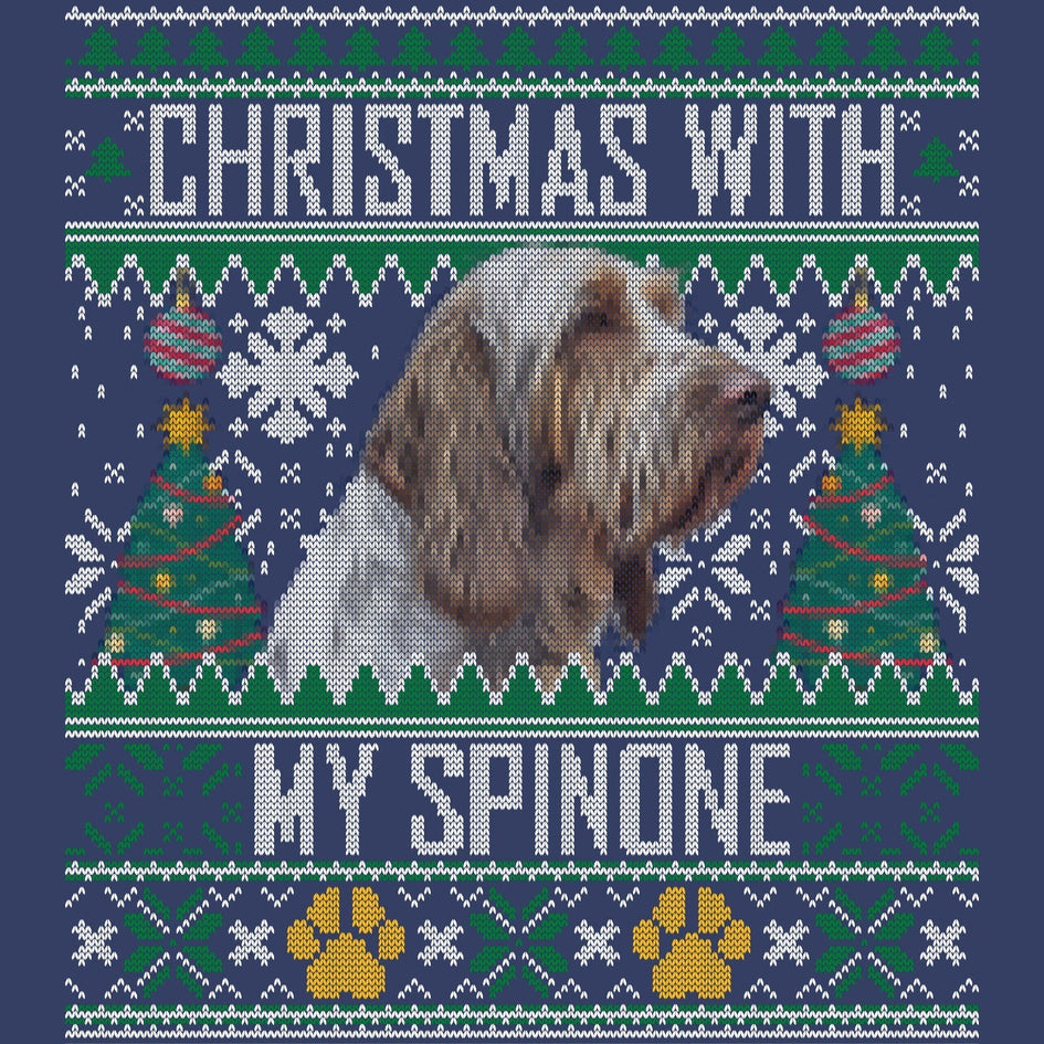 Ugly Sweater Christmas with My Spinone Italiano - Adult Unisex Crewneck Sweatshirt