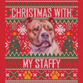 Ugly Sweater Christmas with My Staffordshire Bull Terrier - Adult Unisex Long Sleeve T-Shirt