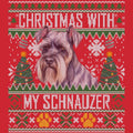 Ugly Sweater Christmas with My Standard Schnauzer - Adult Unisex Long Sleeve T-Shirt