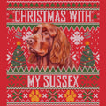 Ugly Sweater Christmas with My Sussex Spaniel - Adult Unisex Long Sleeve T-Shirt