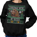 Ugly Sweater Christmas with My Sussex Spaniel - Adult Unisex Crewneck Sweatshirt