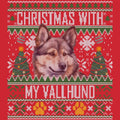 Ugly Sweater Christmas with My Swedish Vallhund - Adult Unisex Long Sleeve T-Shirt