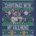 Ugly Sweater Christmas with My Swedish Vallhund - Adult Unisex Crewneck Sweatshirt
