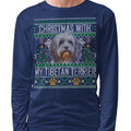 Ugly Sweater Christmas with My Tibetan Terrier - Adult Unisex Long Sleeve T-Shirt