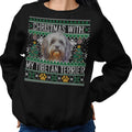 Ugly Sweater Christmas with My Tibetan Terrier - Adult Unisex Crewneck Sweatshirt