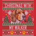 Ugly Sweater Christmas with My Treeing Walker Coonhound - Adult Unisex Long Sleeve T-Shirt