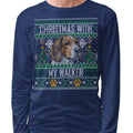 Ugly Sweater Christmas with My Treeing Walker Coonhound - Adult Unisex Long Sleeve T-Shirt