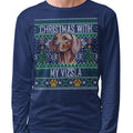 Ugly Sweater Christmas with My Vizsla - Adult Unisex Long Sleeve T-Shirt