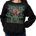 Ugly Sweater Christmas with My Vizsla - Adult Unisex Crewneck Sweatshirt