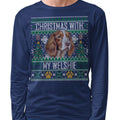 Ugly Sweater Christmas with My Welsh Springer Spaniel - Adult Unisex Long Sleeve T-Shirt