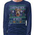 Ugly Sweater Christmas with My Welsh Terrier - Adult Unisex Long Sleeve T-Shirt
