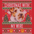 Ugly Sweater Christmas with My Wire Fox Terrier - Adult Unisex Long Sleeve T-Shirt