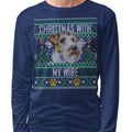 Ugly Sweater Christmas with My Wire Fox Terrier - Adult Unisex Long Sleeve T-Shirt