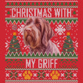 Ugly Sweater Christmas with My Wirehaired Pointing Griffon - Adult Unisex Long Sleeve T-Shirt