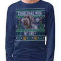 Ugly Sweater Christmas with My Wirehaired Pointing Griffon - Adult Unisex Long Sleeve T-Shirt