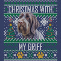 Ugly Sweater Christmas with My Wirehaired Pointing Griffon - Adult Unisex Crewneck Sweatshirt
