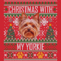 Ugly Sweater Christmas with My Yorkshire Terrier - Adult Unisex Long Sleeve T-Shirt