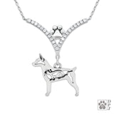 VIP Rat Terrier w/Rat, Doc Tail CZ Necklace, Body | AKC Shop