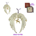 Vizsla Gold Plated Holiday Angel Wing Ornament