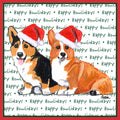 Pembroke Welsh Corgi Pair Happy Howlidays Text - Adult Unisex Long Sleeve T-Shirt