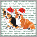 Pembroke Welsh Corgi Pair Happy Howlidays Text - Adult Unisex Crewneck Sweatshirt