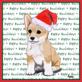 Pembroke Welsh Corgi Puppy Happy Howlidays Text - Adult Unisex Long Sleeve T-Shirt