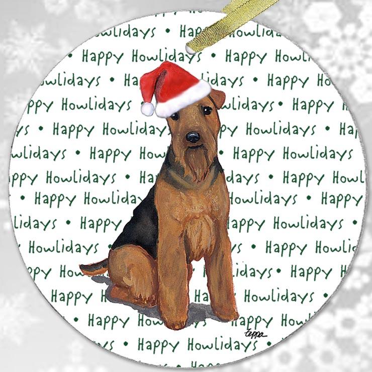 Welsh Terrier "Happy Howlidays" Ornament