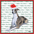 Whippet Happy Howlidays Text - Adult Unisex Long Sleeve T-Shirt