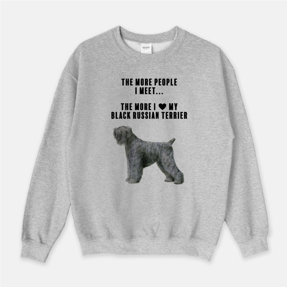 Black Russian Terrier Love Unisex Crew Neck Sweatshirt