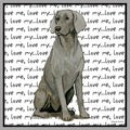 Weimaraner Love Text - Women's V-Neck T-Shirt