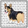 Tri Color Corgi Puppy Love Text - Women's V-Neck T-Shirt