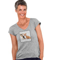 Two Corgi Love Text - Women's V-Neck T-Shirt