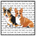 Two Corgi Love Text - Women's V-Neck T-Shirt