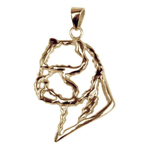 West Highland White Terrier 14K Gold Cut Out Pendant
