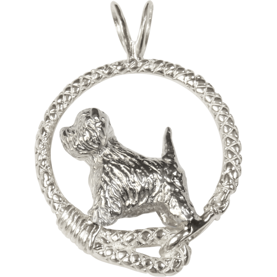 West Highland White Terrier in Solid Sterling Silver Leash Pendant
