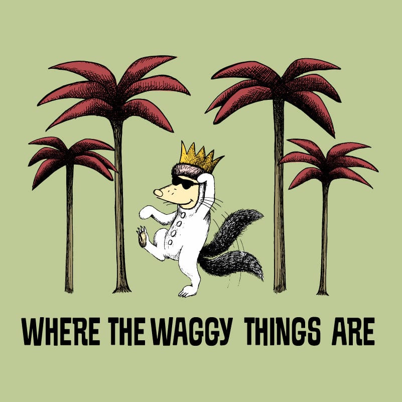 Where The Waggy Things Are - Ladies Plus V-Neck Tee