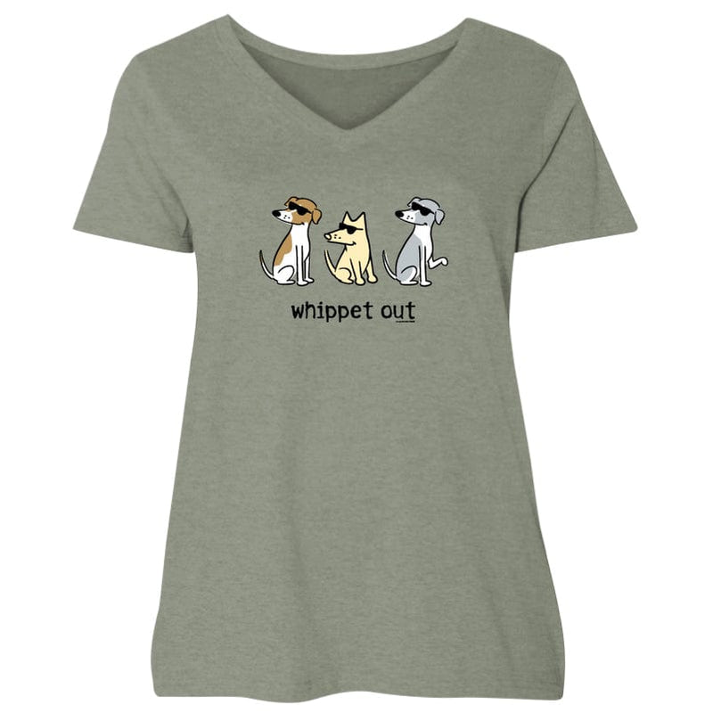 Whippet Out - Ladies Curvy V-Neck Tee