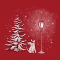 Winter Lampost - Ladies T-Shirt V-Neck